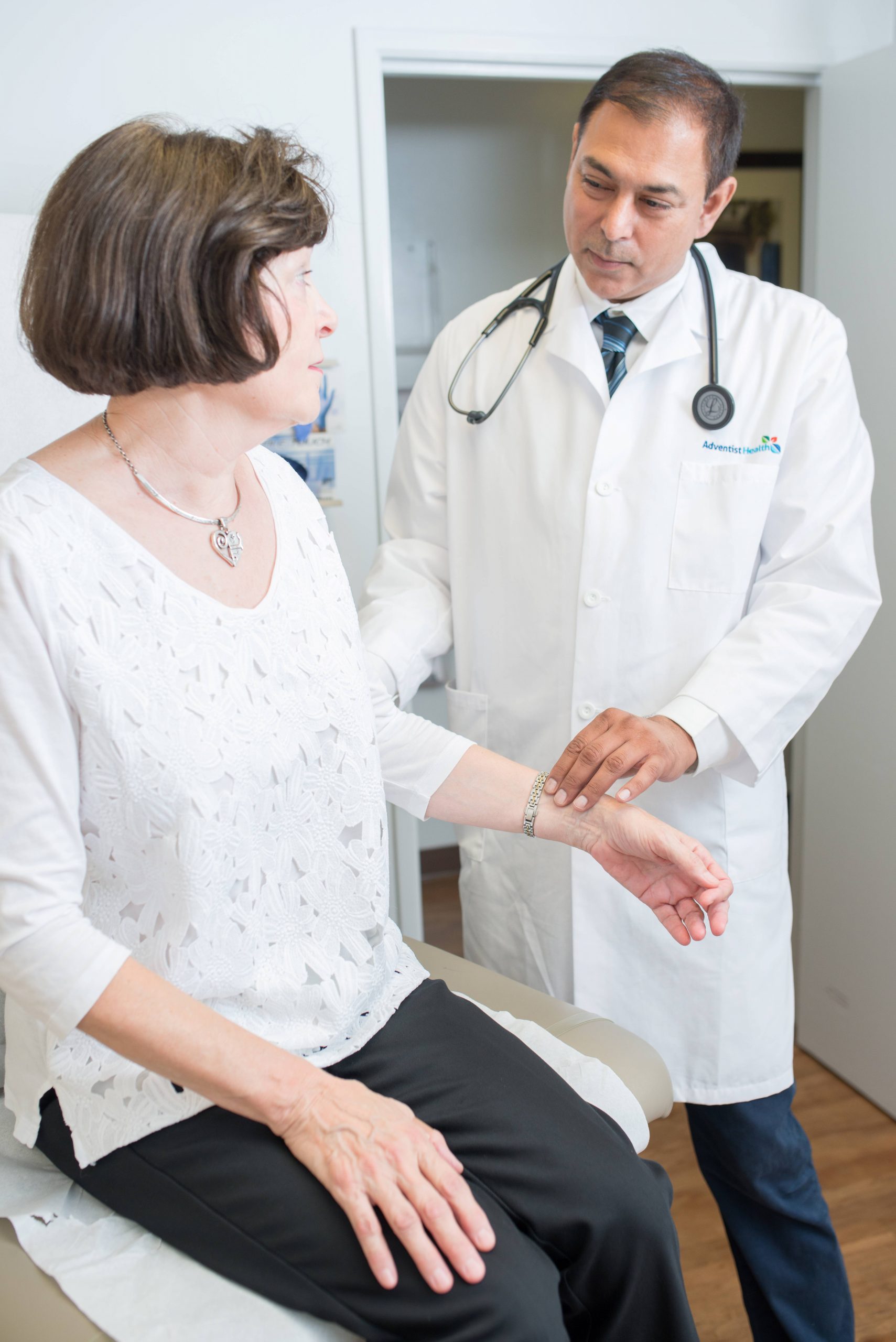 Doctor and patient speaking